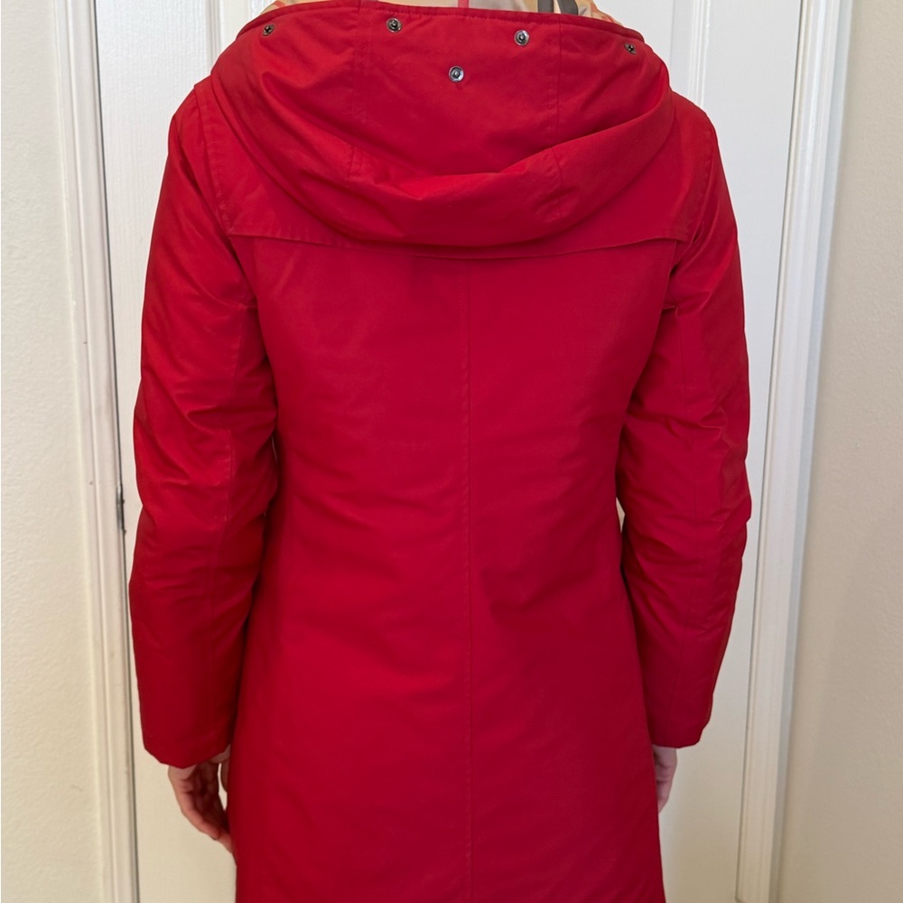 Burberry Red Jacket with Classic Check Lining - Picture 5 of 6